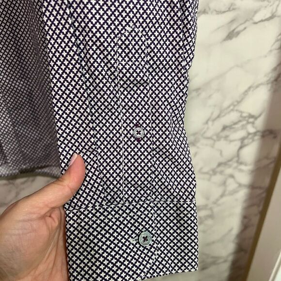 Ted Baker London Long Sleeve Circle Geo Print Shirt Size Mens S - Picture 4 of 11